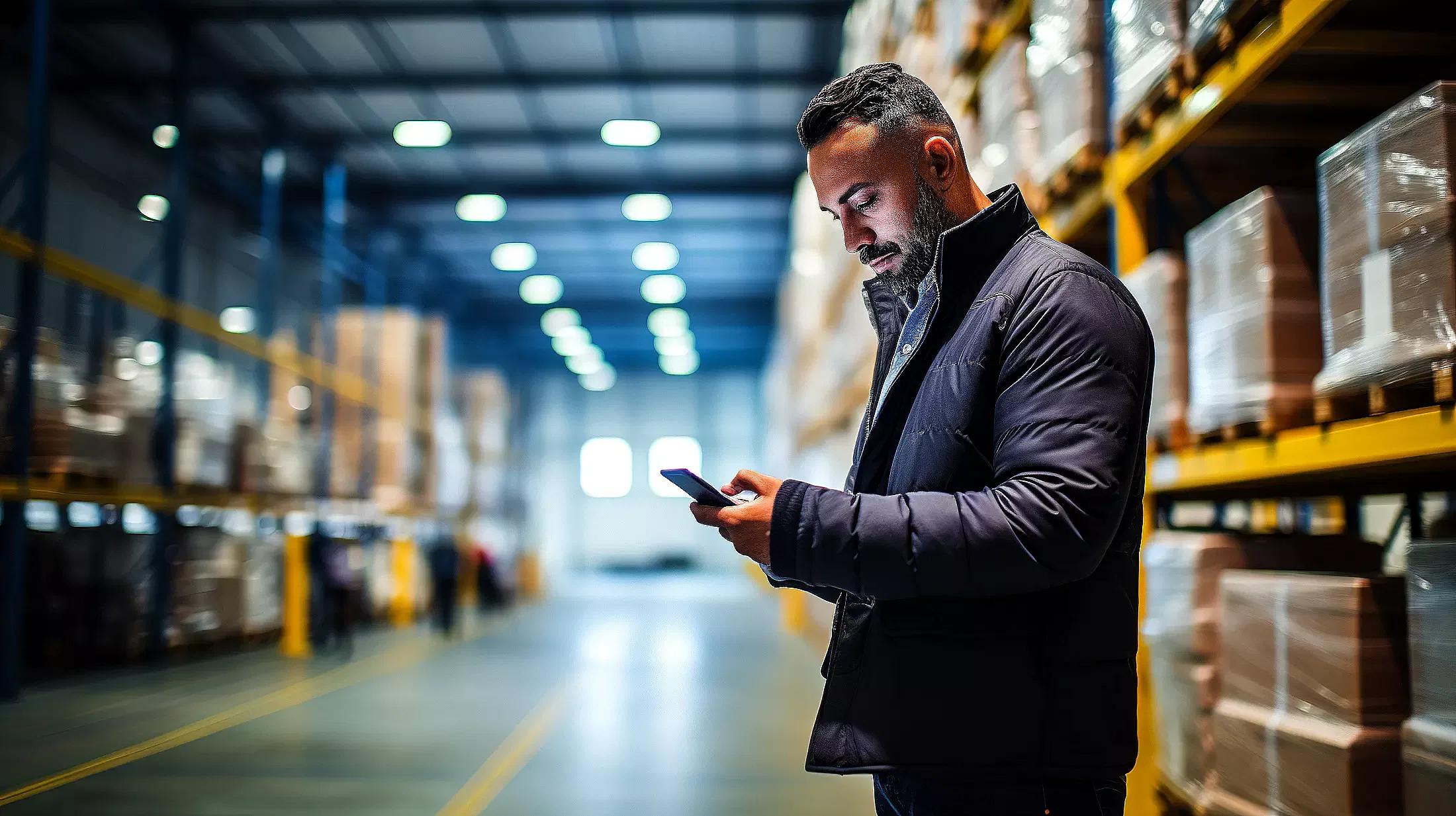 A trucking freight customer as a Western State Freight Dispatcher at Teocal Transport Inc gives him updates